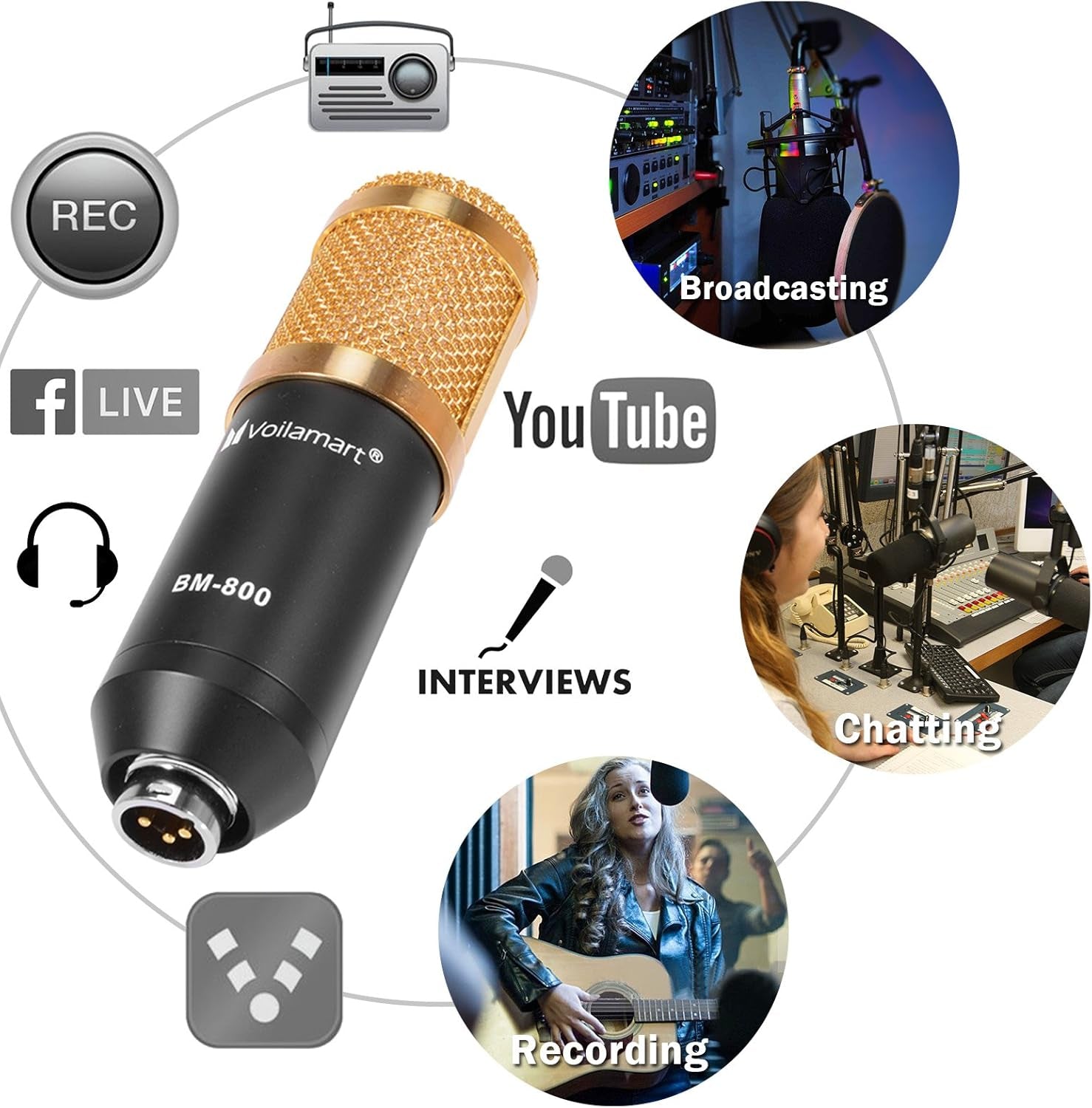 USB Streaming Podcast Microphone