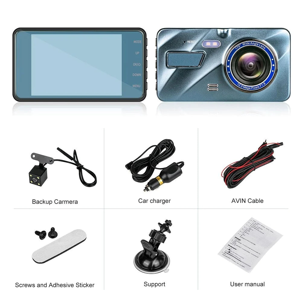 Touch Screen Dash Cam 4" 1080P