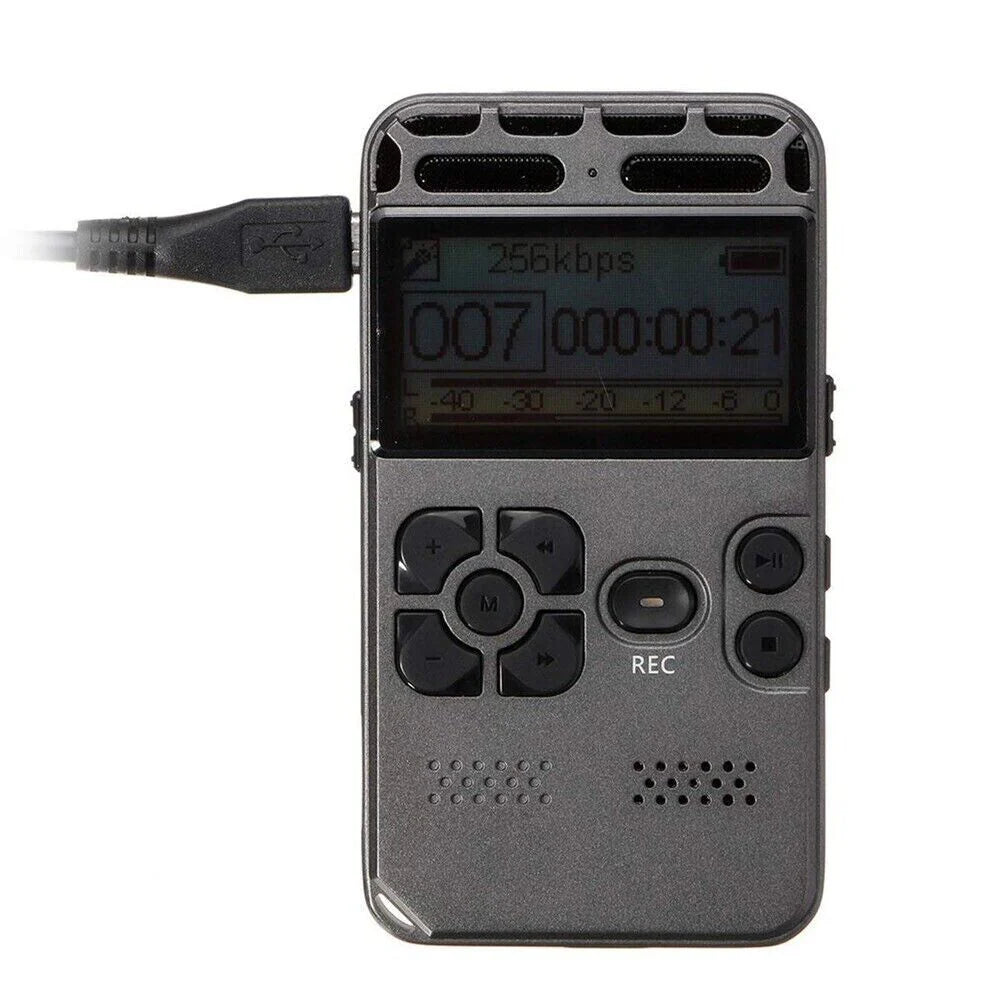 64GB Rechargeable Sound Voice Recorder MP3 Player