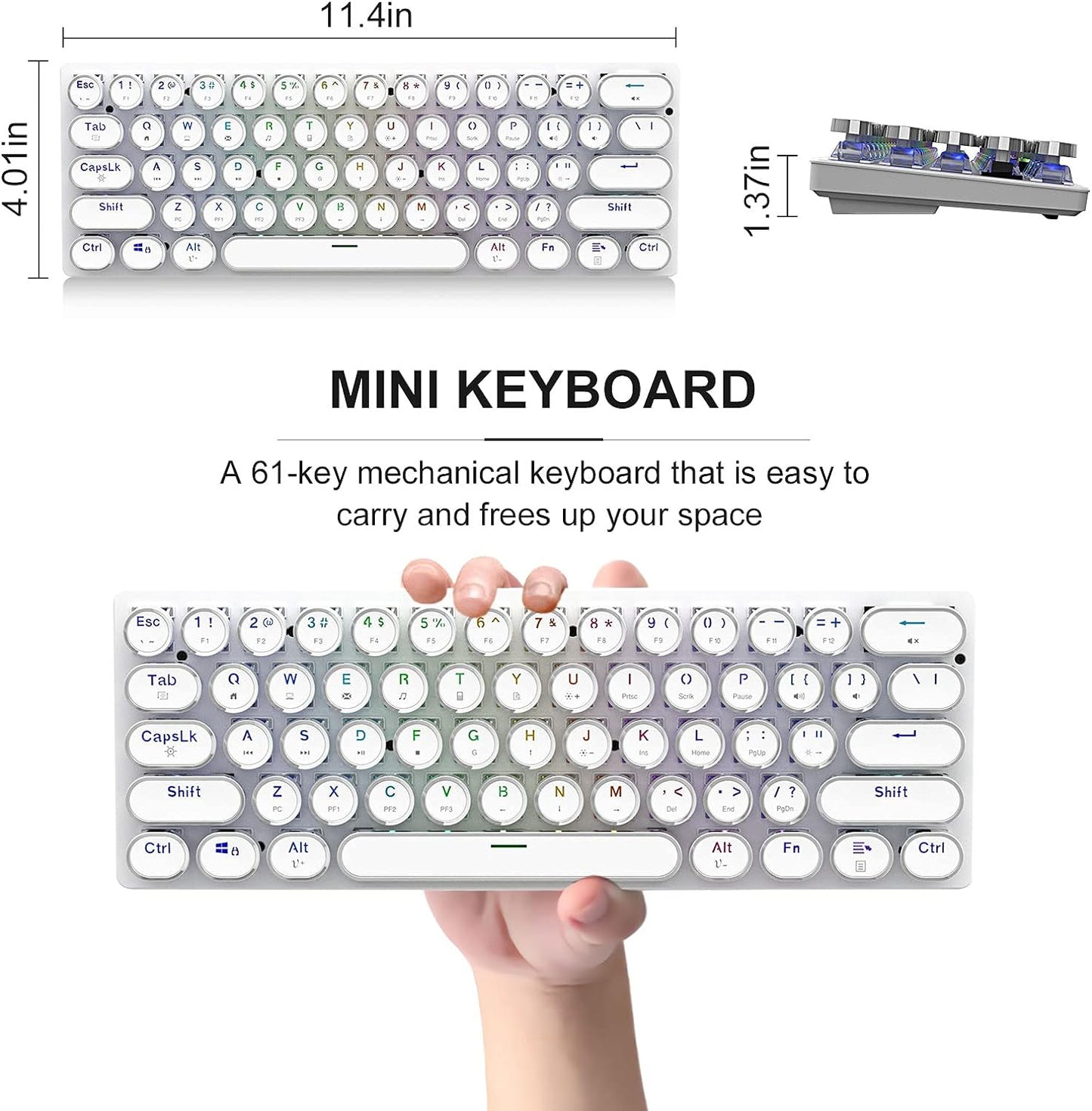 60% Mechanical Keyboard Gaming Keyboard for PC