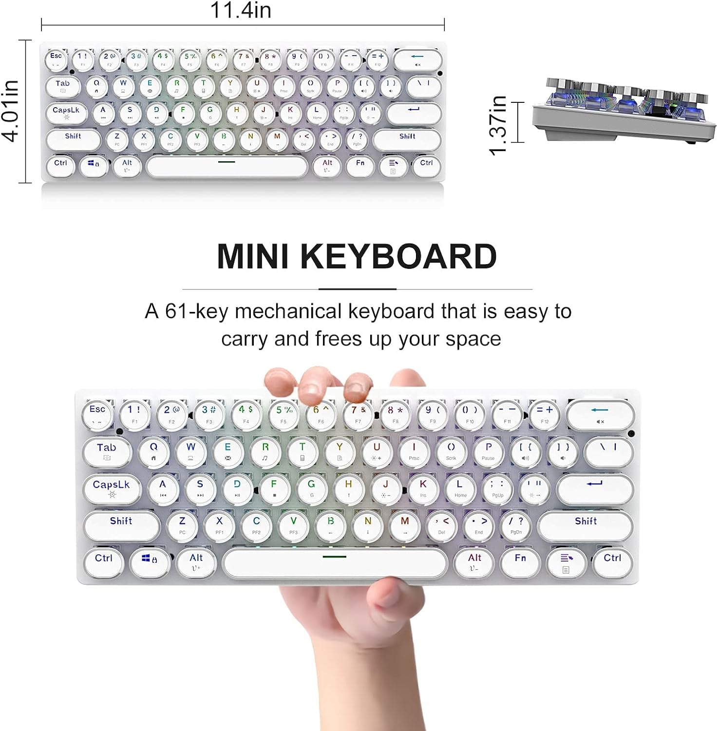 60% Mechanical Keyboard Gaming Keyboard for PC
