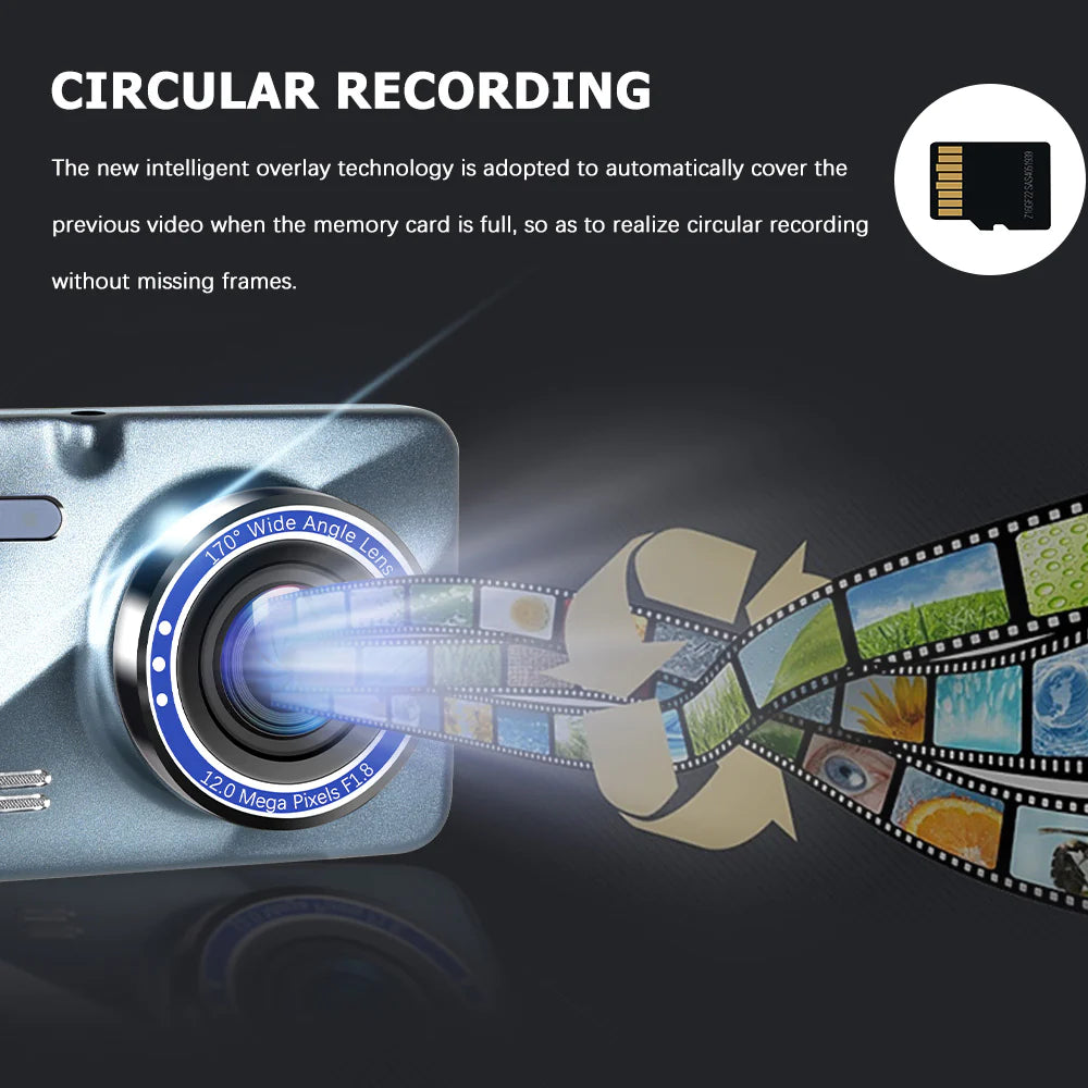 Touch Screen Dash Cam 4" 1080P